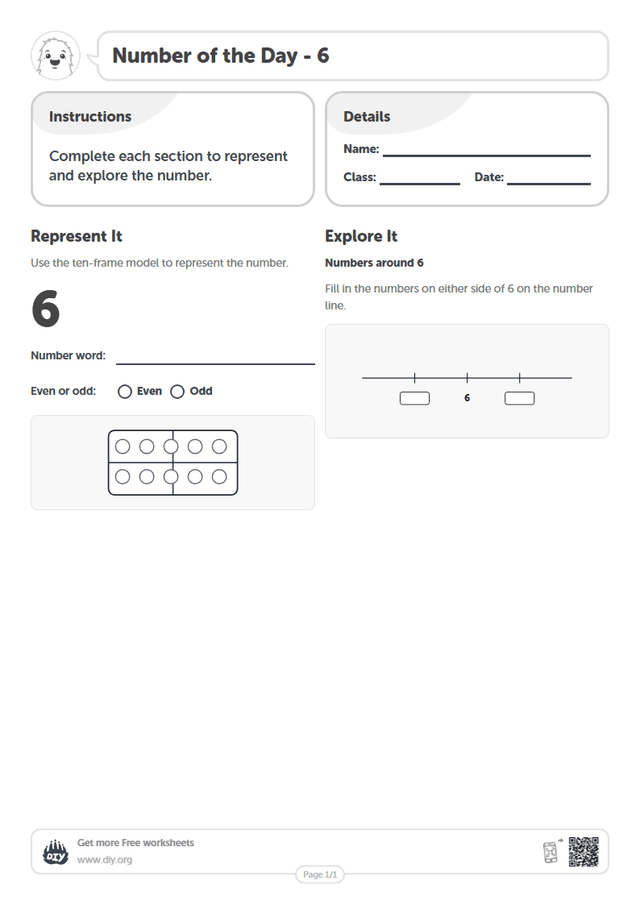 Number of the Day - 6 page 1