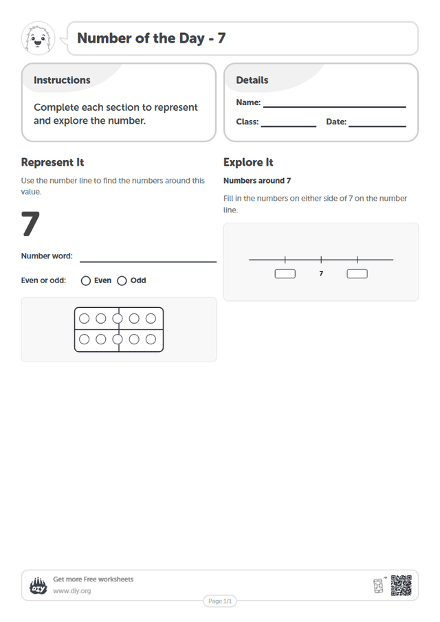 Number of the Day - 7 page 1