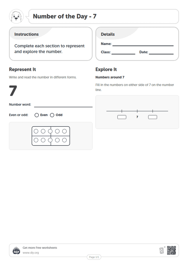 Number of the Day - 7 page 1