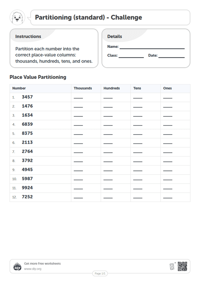 Partitioning (standard) page 1