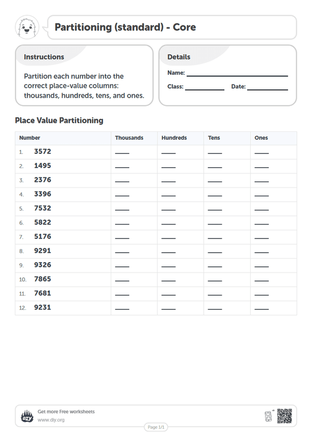 Partitioning (standard) page 1
