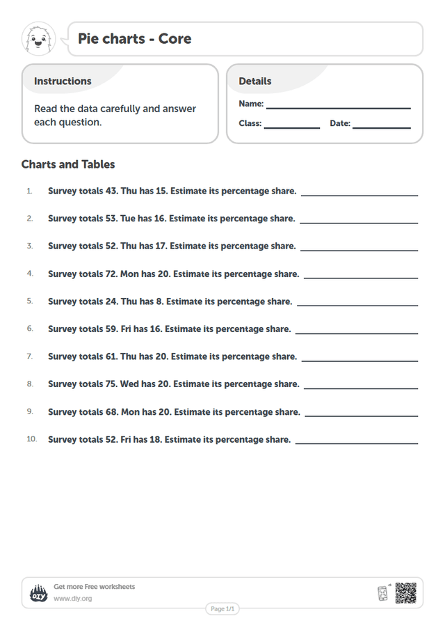 Pie charts page 1