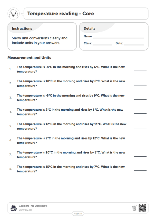 Temperature reading page 1