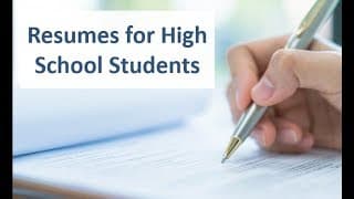 Resumes For High School Students - How To Create A Resume With VisualCV