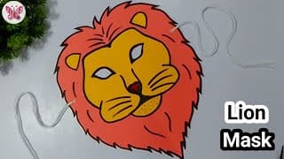 DIY Paper Lion Mask | Easy Animal Mask Craft for Kids | Lion Face Mask Making at Home
