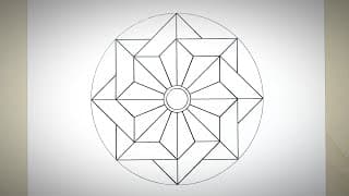 Geometric Circle Design Step by Step | Simple Geometric Design For Kids | Easy Circular Drawing