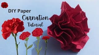 How to Make Paper Carnations 🌸 Easy DIY Flower Tutorial