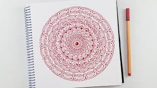 Easy & Simple Mandala using Colored Pens | How to Draw Basic Colorful Mandala Art for Beginners