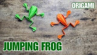 Origami Jumping Frog Pro Level Tutorial | DIY Origami Jumping Frog Step By Step Easy Origami World