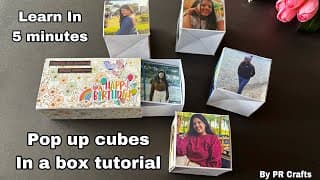 Pop Up Cubes in a box Tutorial | Step by Step Pop Up Cubes DIY | Jumping Cubes
