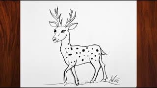 How To Draw A DEER for Kids 😱 | Easy Deer DRAWING