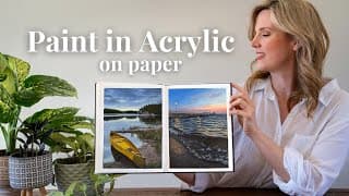 How to Paint on Paper with Acrylic || Sketchbook Painting Tutorial