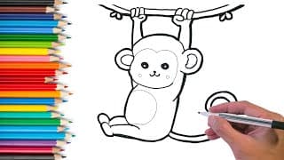 Learn how to draw MONKEY | Easy Drawing MONKEY For Kids | Easy Drawing Tutorial