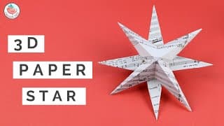 🌟 How to Make a Simple 3D Paper Star Craft (Tutorial) - Narrated Step-by-Step Instructions!