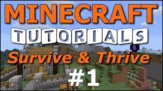 Minecraft Tutorials - E01 How to Survive your First Night (UPDATED!)