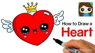 How to Draw a Heart with Wings Easy
