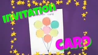 how to make a simple birthday invitation card || kids craft
