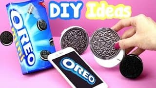 DIY Crafts: 3 Fun Oreo Cookie DIYs - Oreo Notebook, Miniature Pen & Oreo Phone Case