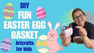 🐣Fun & Easy Easter egg Basket 🧺 | Easy artcraft for kids #easter #eggs