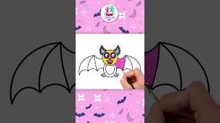 🎨🦇 How To Draw A BAT - Easy Step-by-Step Guide For Kids | Chiki Doodle 🌈