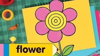 How to Draw Flowers | Simple Drawing Lesson for Kids | Step By Step
