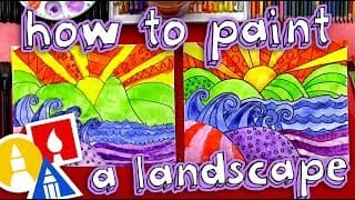 How To Paint A Beautiful Landscape (for kids)