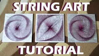 STRING ART TRIPTYCH | TUTORIAL | DIY | timelapse