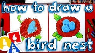 How To Draw A Bird's Nest With Eggs