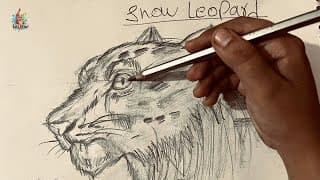 🎨 12-Year-Old Draws Snow Leopard! How to Draw a Snow Leopard (Easy Step-by-Step for Kids)