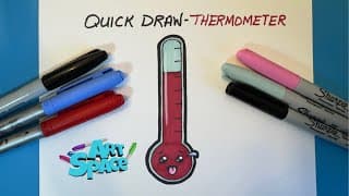 Quick Draws for Kids - How to Draw a Thermometer (Easy)