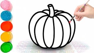 How to Draw Pumpkin Step by Step | Easy PUMPKIN Drawing for Kids