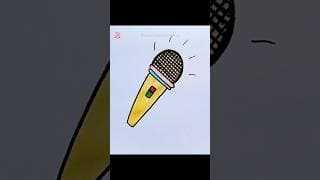 Easy Microphone Drawing 🎤 | Simple Drawing for Kids | Step by Step Tutorial