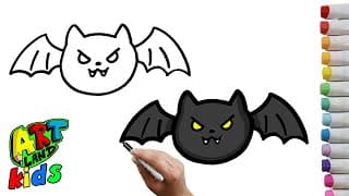How to Draw a Bat Easy | Step by Step Drawing Tutorial for Kids