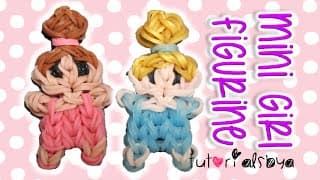 Cute Mini Baby Girl Person Charm / Figurine Rainbow Loom Tutorial | How To