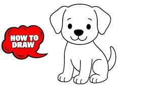 How to Draw a Cute Dog 🐶 | Easy Step-by-Step Drawing for Beginners & Kids