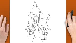 How to Draw a Spooky Haunted House | Easy Halloween Drawing for Beginners