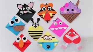 Easy DIY Bookmarks | Cute Bookmarks For Kids | Paper Craft