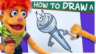 Teach Kids To Draw A Microphone - Artie's Show