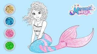 How to color sparkling Mermaids with Glitter: a magical Tutorial! | Mermaid Magic