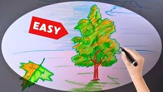 How to Draw a Maple Leaf | Easy Step-by-Step for Kids | Lalagram
