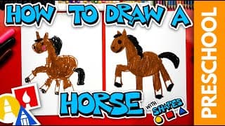How To Draw A Horse - Preschool