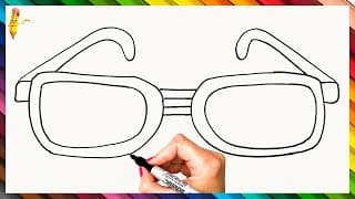 How To Draw Glasses Step By Step 👓 Glasses Drawing Easy
