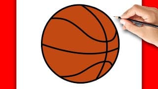 HOW TO DRAW BASKETBALL BALL EASY STEP BY STEP