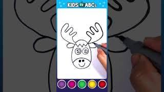 How to draw a moose easy steps for children, kids, beginners lesson #moose #drawing