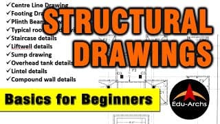 Structural Drawing - Basics for Beginners | A Guide to Structural Drawings for Homes,Flats |EduArchs