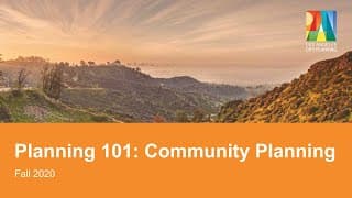 Planning 101: Community Planning
