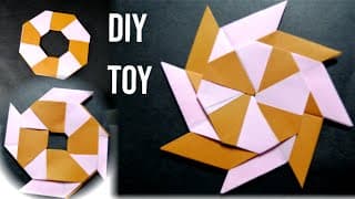 DIY Paper Spinning Toy-Easy & Fun Craft for Kids-How To Make Spinning Toy-Paper Crafts-Kids Crafts
