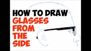 How to Draw Glasses on a Face Side Profile View Easy Step by Step Drawing Tutorial for Beginners