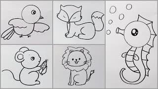 Easy drawings step by step for beginners | Cool Things to Draw: Easy, Cool, Cute and Fun Ideas