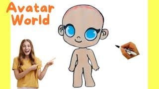 How To Draw Avatar World Character,Easy Drawing,Step by Step